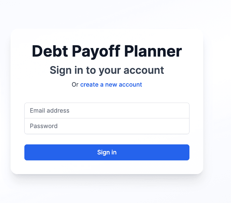 Debt Payoff Planner